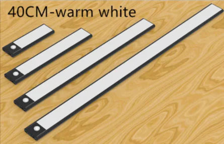 LED Motion Sensor Light Strip – Auto On/Off, USB Rechargeable, Warm Light