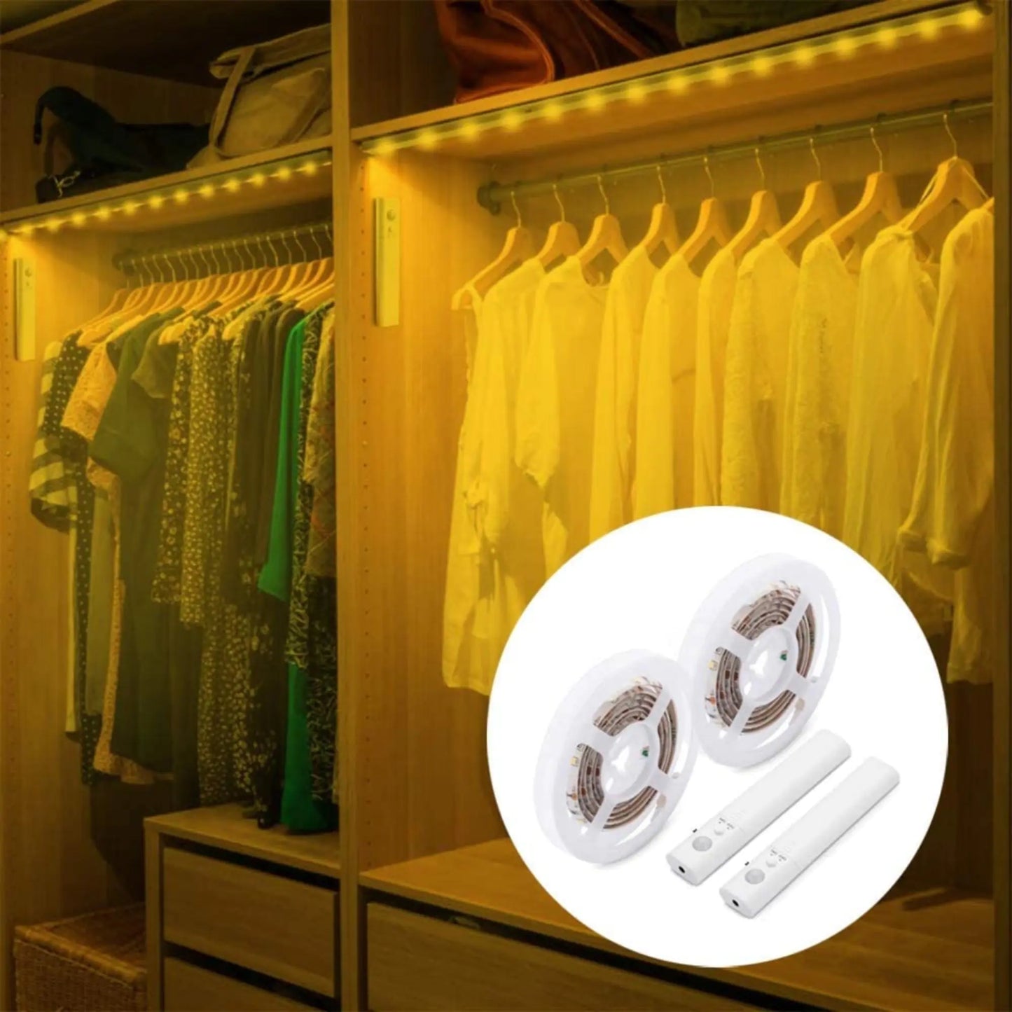 Rechargeable Motion Sensor LED Light Bar – Closet, Kitchen, Hallway Light