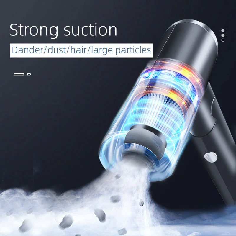 Powerful 120W Cordless Car Vacuum – High Suction, Portable, Fast Cleaning