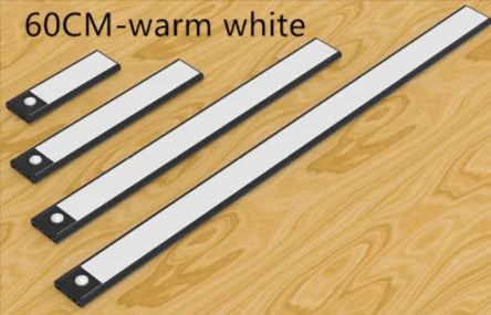 LED Motion Sensor Light Strip – Auto On/Off, USB Rechargeable, Warm Light