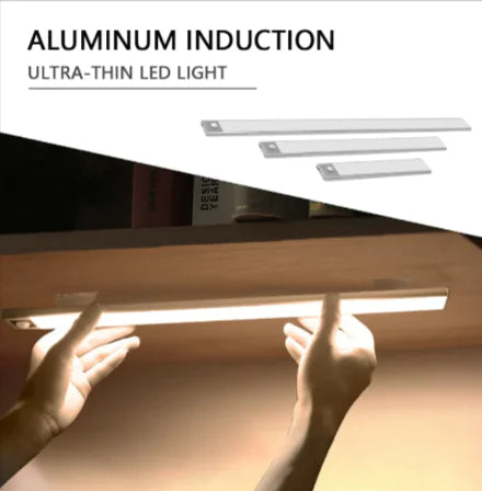 LED Motion Sensor Light Strip – Auto On/Off, USB Rechargeable, Warm Light