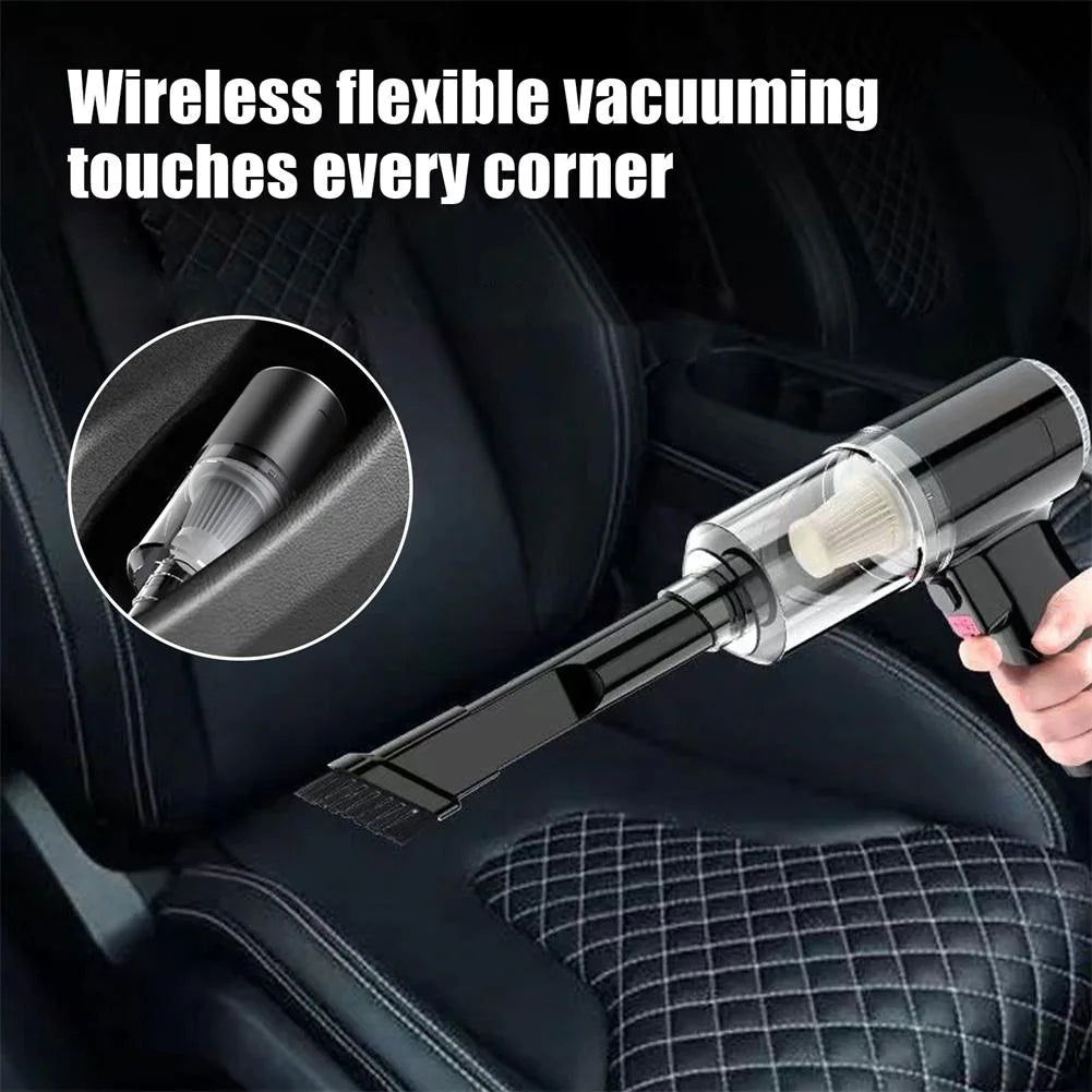 Powerful 120W Cordless Car Vacuum – High Suction, Portable, Fast Cleaning